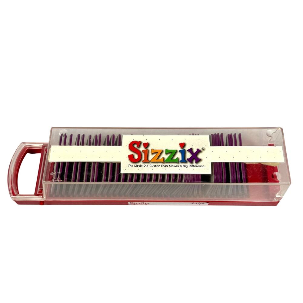 Sizzix Sizzlits Die Cutting Set w/Case Alphabet Numbers Symbols "Script"